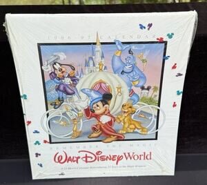 Walt Disney World 25th Anniversary Calendar 1996 New Sealed! Real Park Photo!